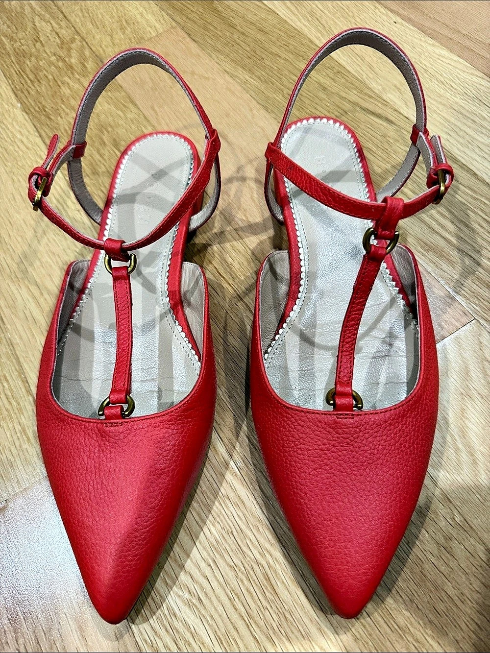 BODEN T-Bar Point Flats Red EU 40